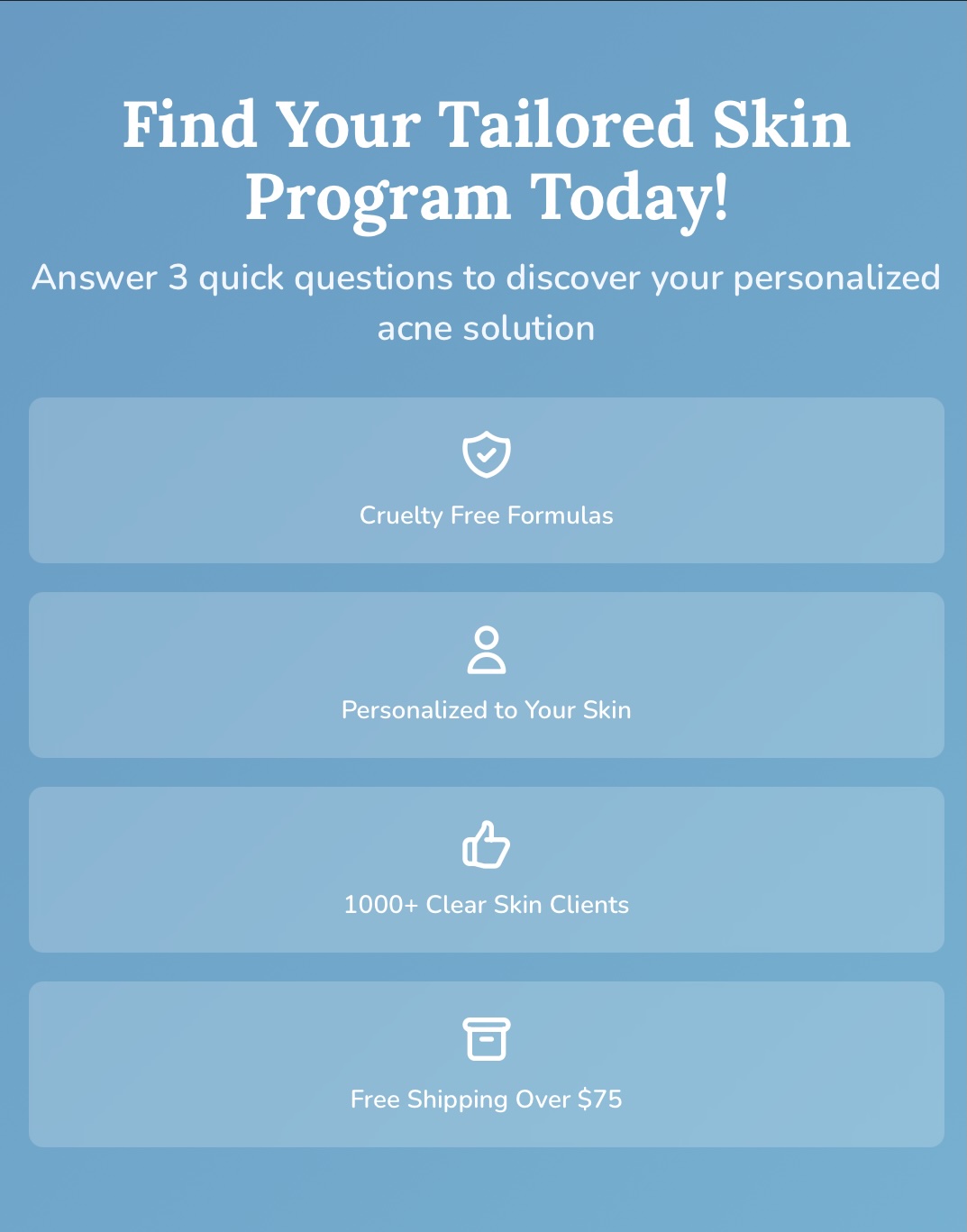 acne skin quiz header mobile acne skin quiz for tailored skin care products